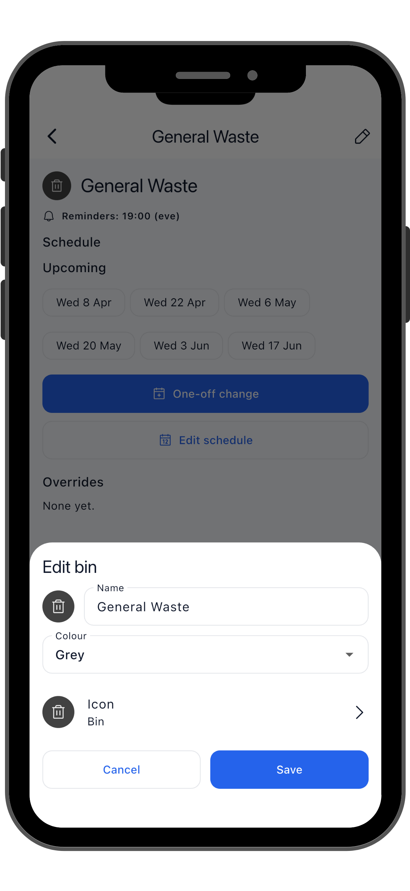 BinThere app screenshot