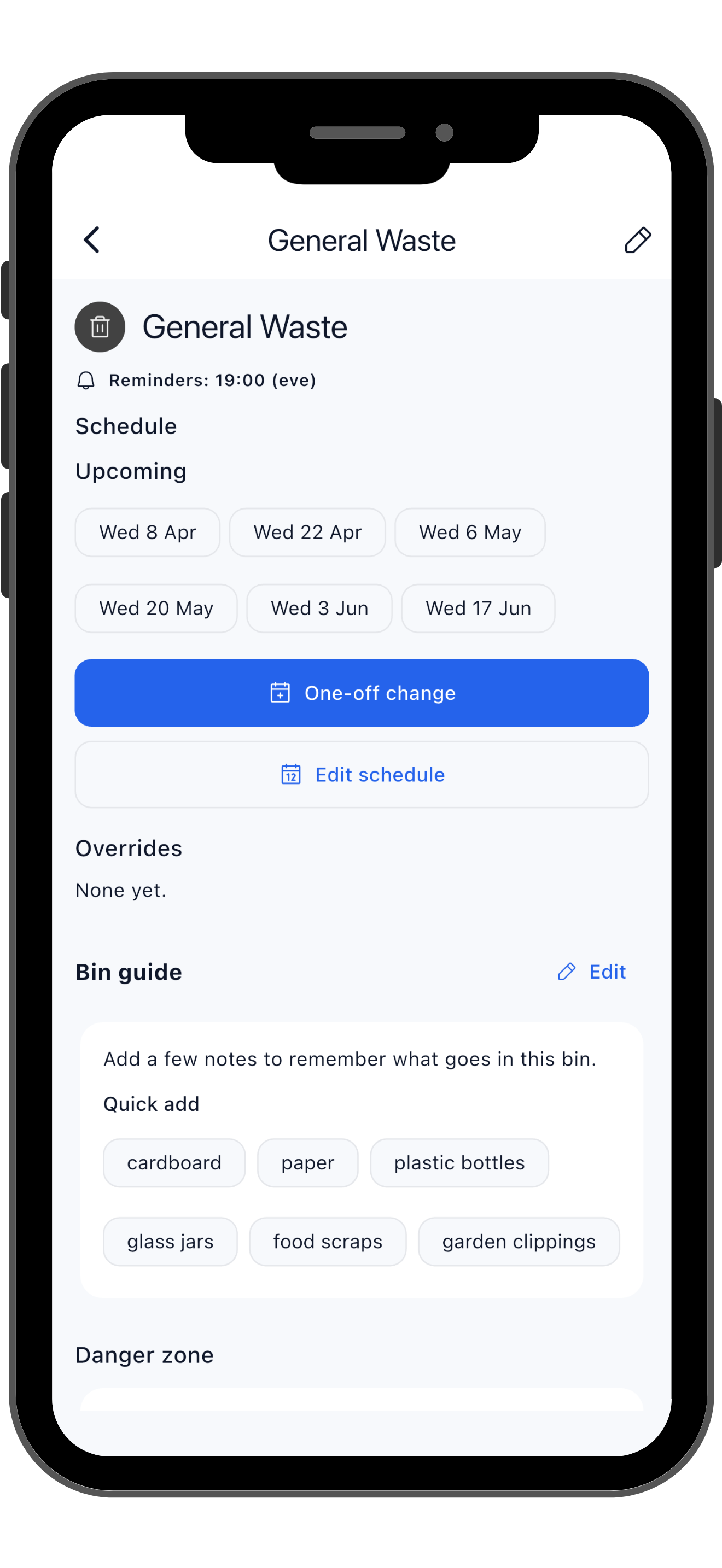 BinThere app screenshot